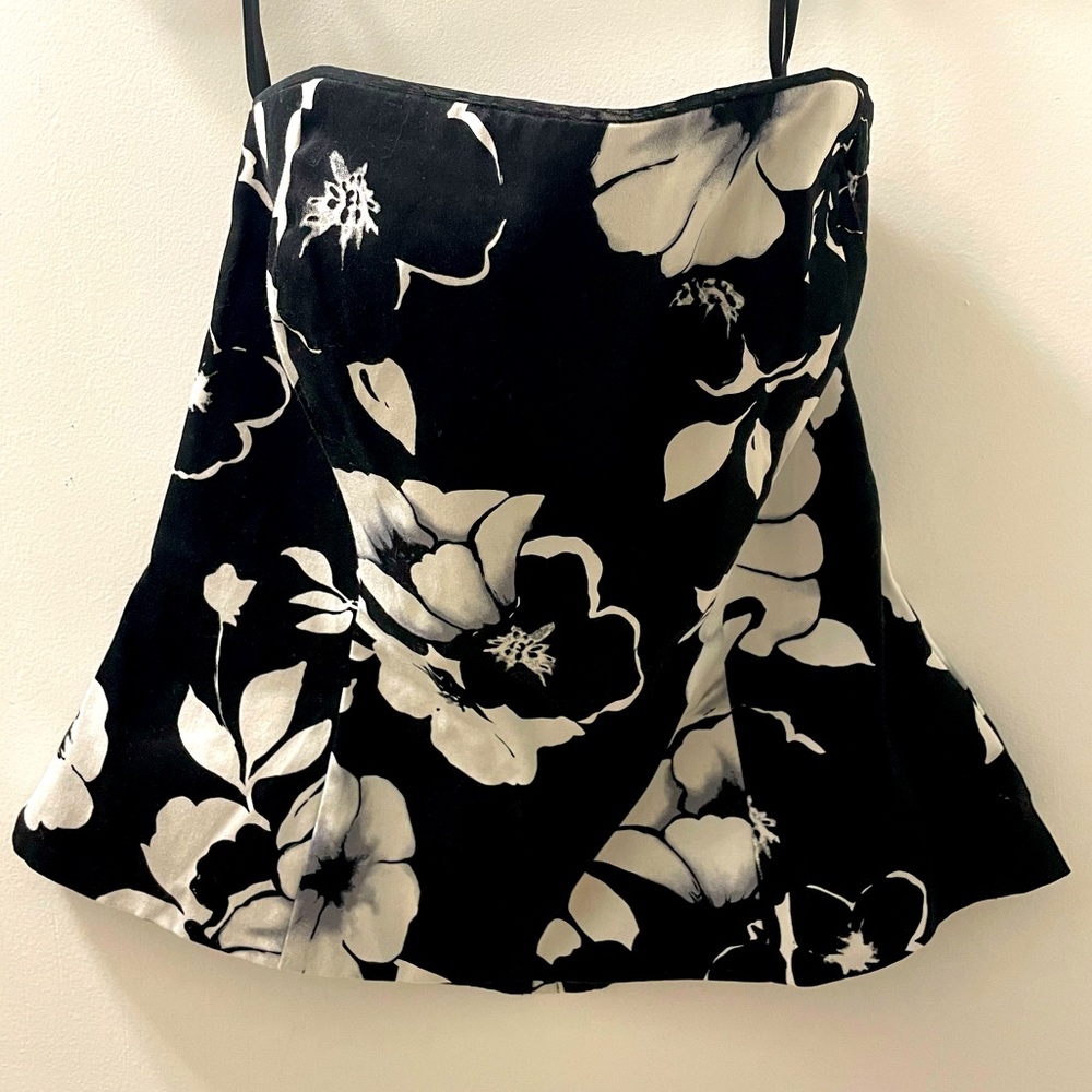 White House black market strapless top